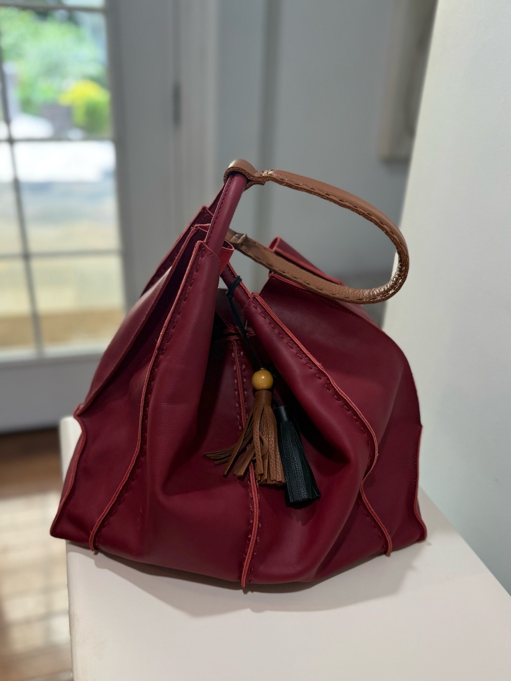 The Sak ~ Los Feliz Large Tote in Crimson Hobo like new! - Picture 8 of 17